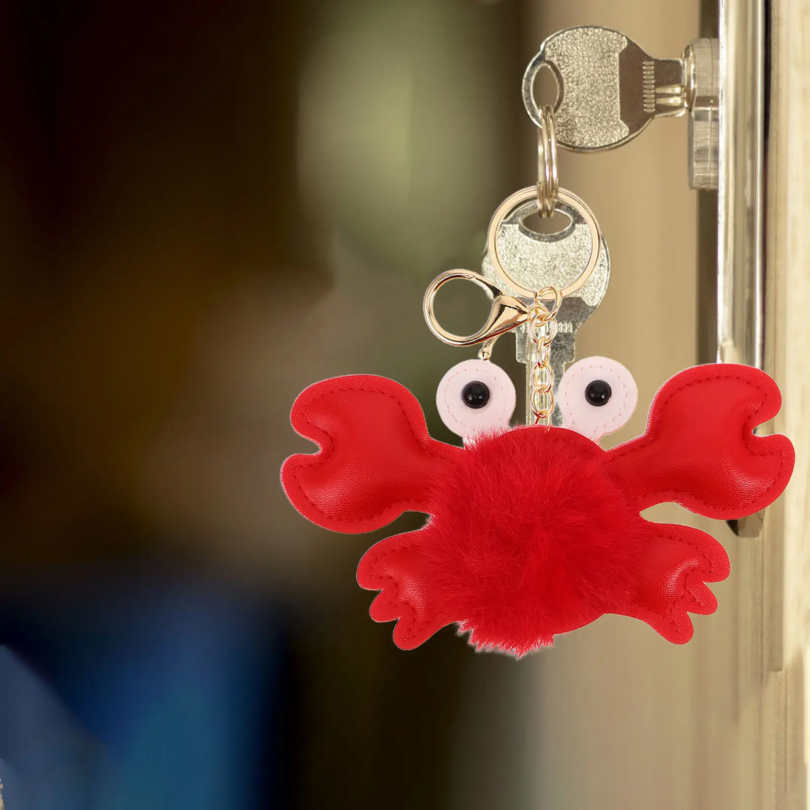 2 stuks kreeft krab sleutelhanger rode zachte gevulde tas hanger auto charme rugzak accessoire schattig oceaandier hangend decor