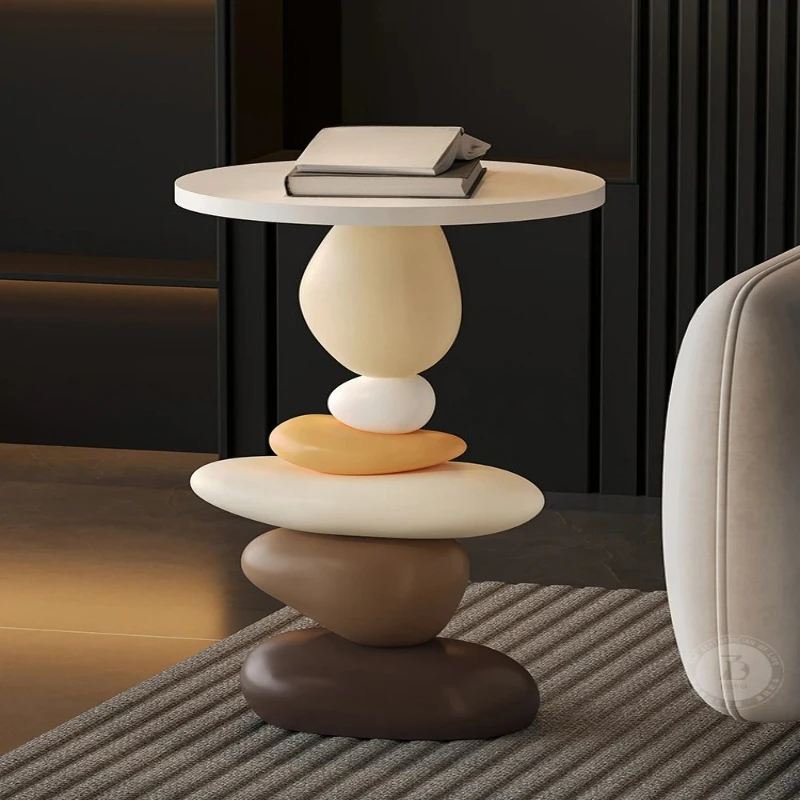 Modern Art Furniture Creative Stone Coffee Table, Living Room Sofa, Small Side Table, Large TV Cabinet Floor to Floor Decoration