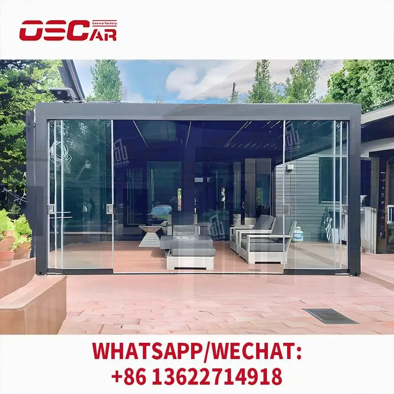 

Стойкая водонепроницаемая 8x8 жалюзи из чистого алюминия, беседка для патио, садовая беседка, изготовленный дизайн для заднего двора, балкона, террасы