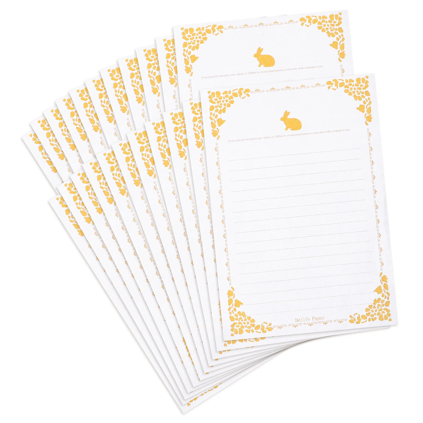 20장 빈티지 장식용 편지지 초대장용 복고풍 필기지 인사말 카드 문구류 종이