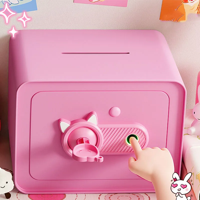 Safe Kids Money Boxes Cute Euro Coin Organizer Lock Electronic Saving Mini Lucky Hide Piggy Bank Big Size Cofre Room Decoration