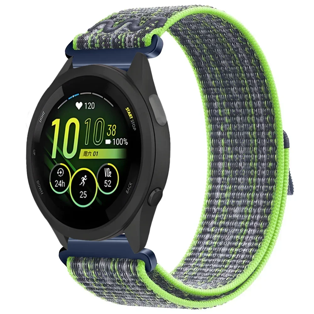 22/20mm Nylon Loop Watchband For Garmin Forerunner 965 265 165 55 Sport Bracelet Garmin Approach S50 Venu 3/Vivoactive 5 4 Strap