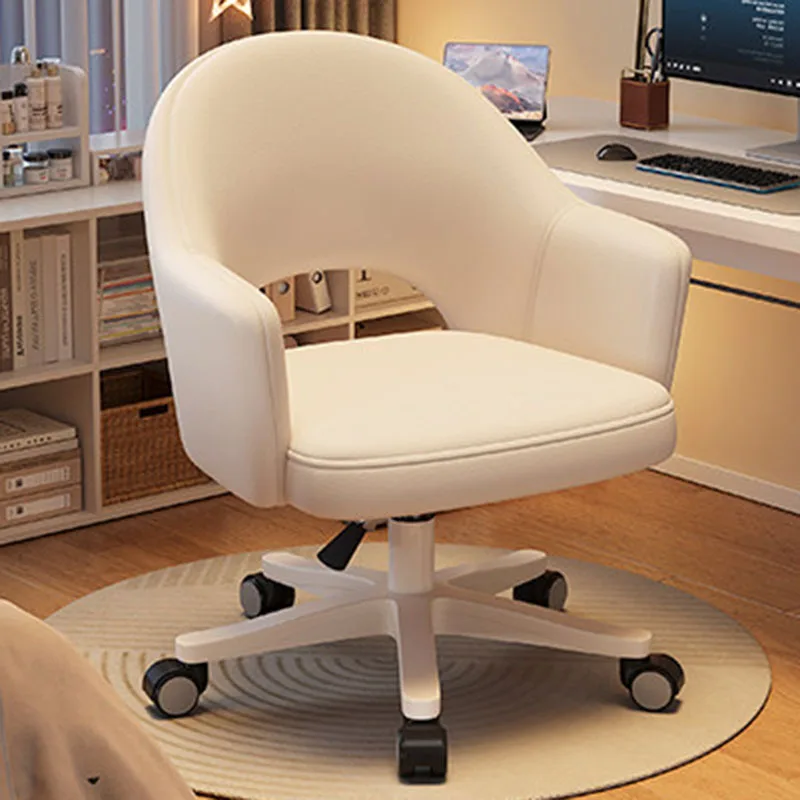 Rolling Recliner Office Chair Wheels Backrest Lightweight Student Conference Office Chair Cheap Muebles Ornaments Home Decor 4