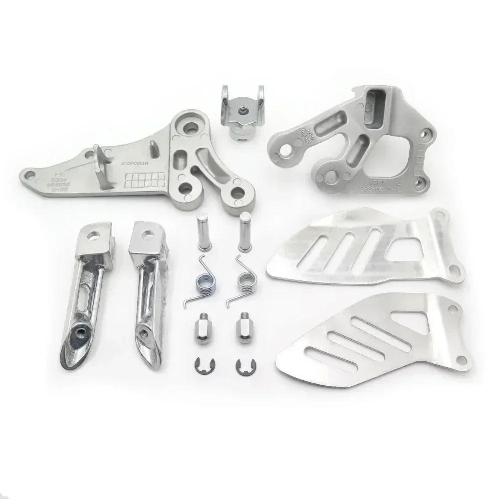 Front Foot Pegs Footrest Bracket Set for Suzuki GSXR600/750 2006-2010 Silver Motorcycle Parts
