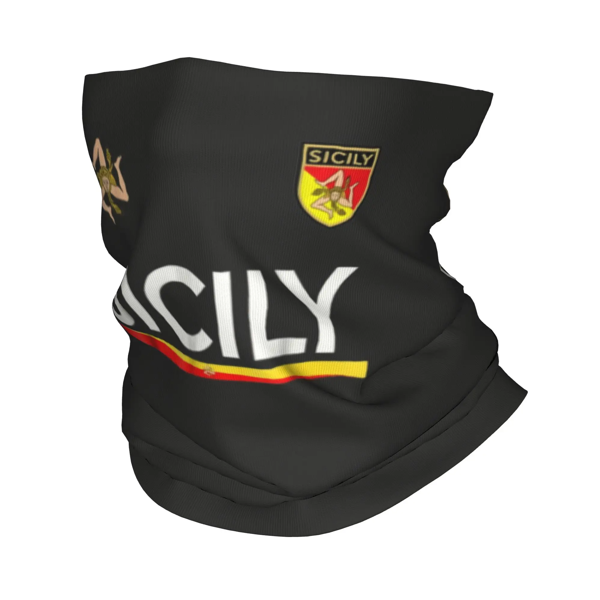 Sicilia Soccer Sicily Italy Football Jersey Neck Gaiter Women Men Windproof Winter Italian Bandana Scarf for Hiking