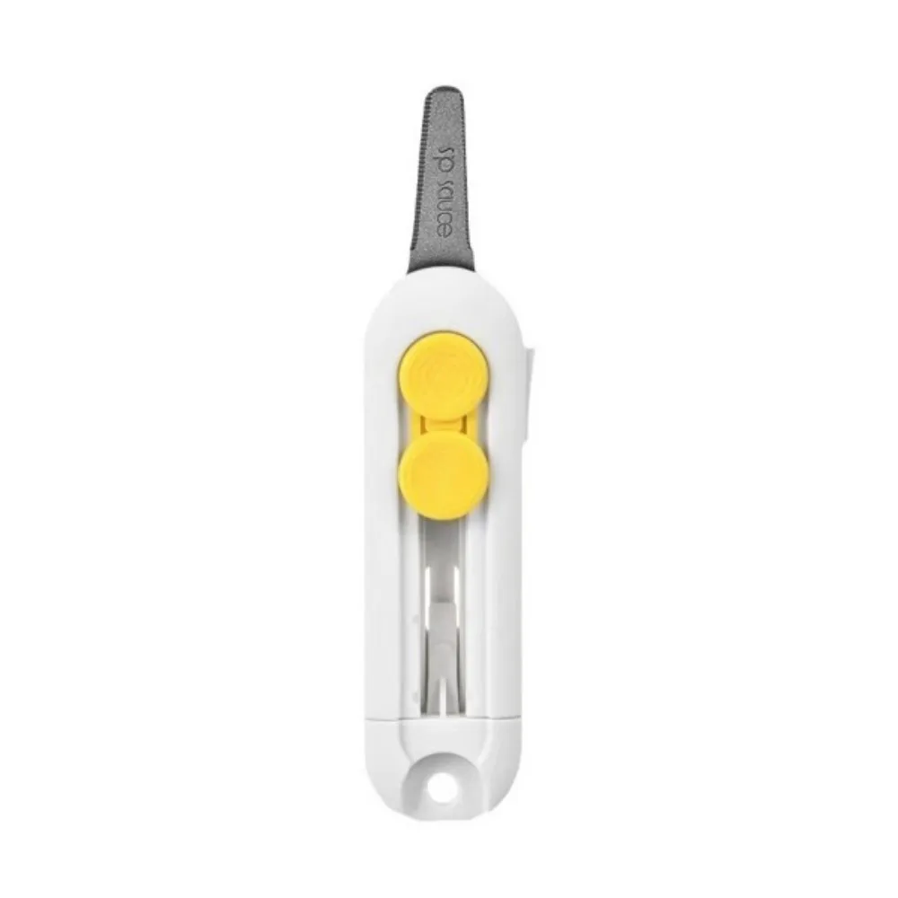 2Pcs Magnetic Courier Opening Cutter Self-locking Rebound Retractable Cartons Box Opener Durable ABS Mini Utility Cutter