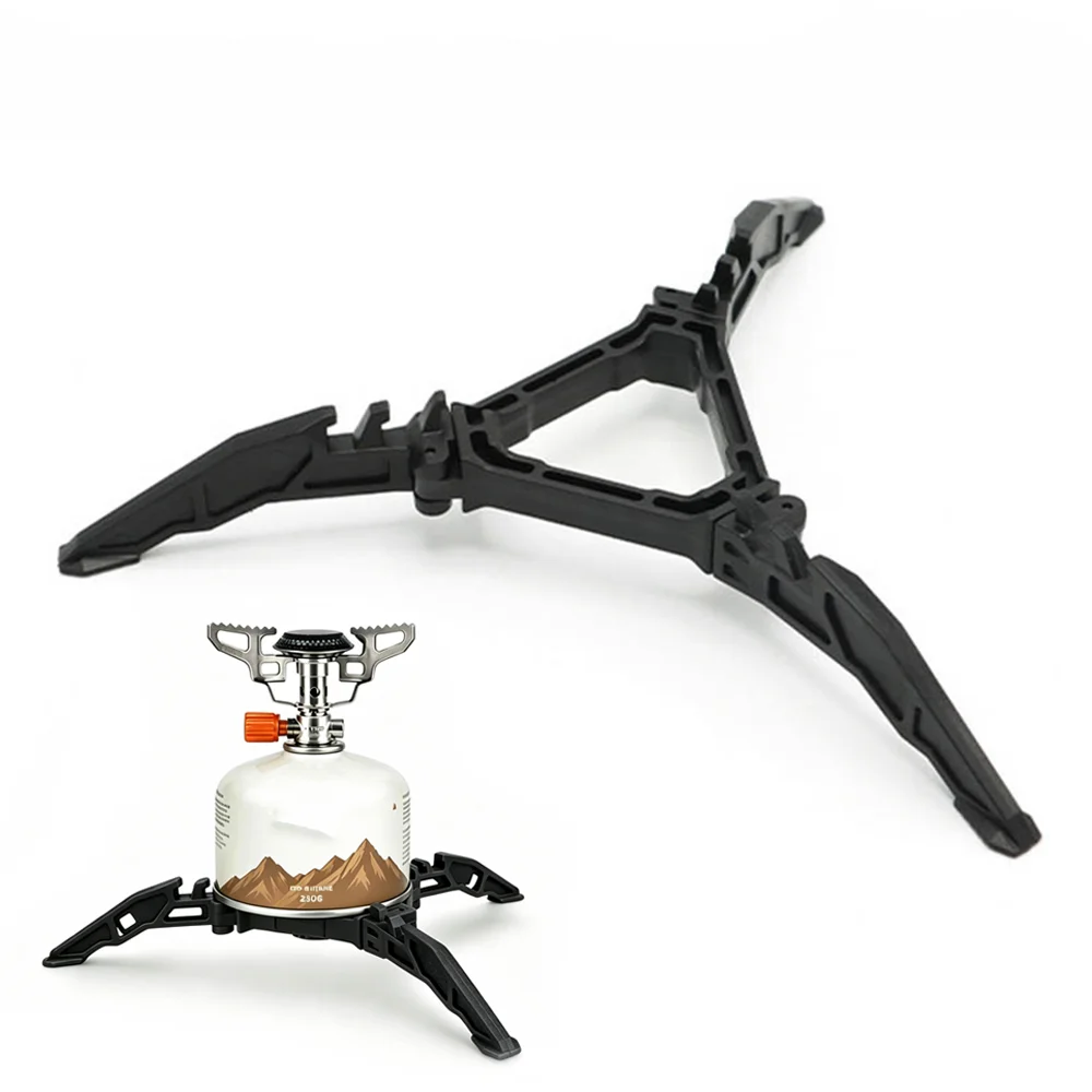 Portable Foldable Gas Tank Bracket Universal Butane Canister Stand Fuel Can Base Tripod Stabilizer Camping Stove Accessories