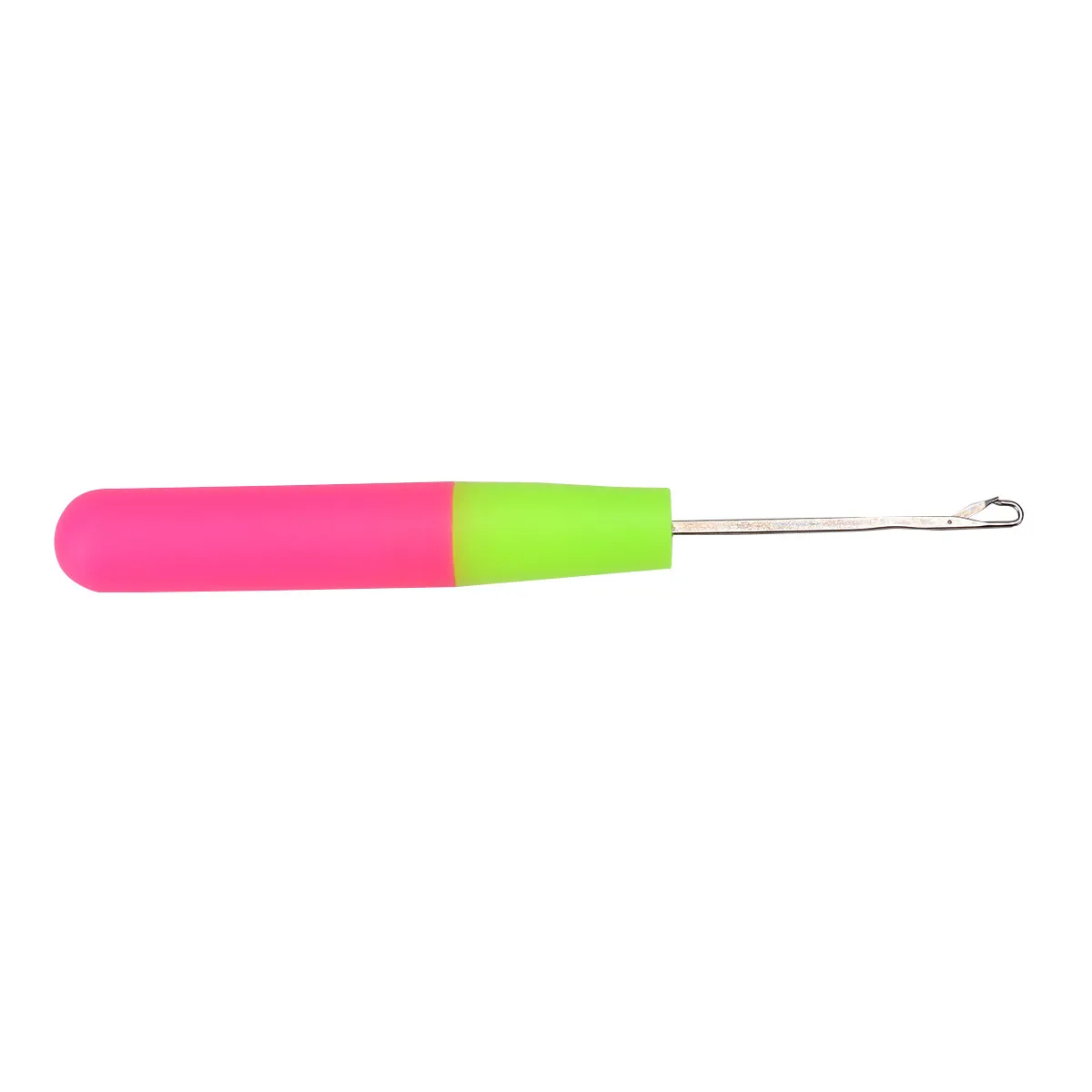 

2Pcs Crochet Needle Hook Latch Hook Tools Bent Wooden Handle Plastic Straight for Rug Craft Micro Braid Hair Sock Repair