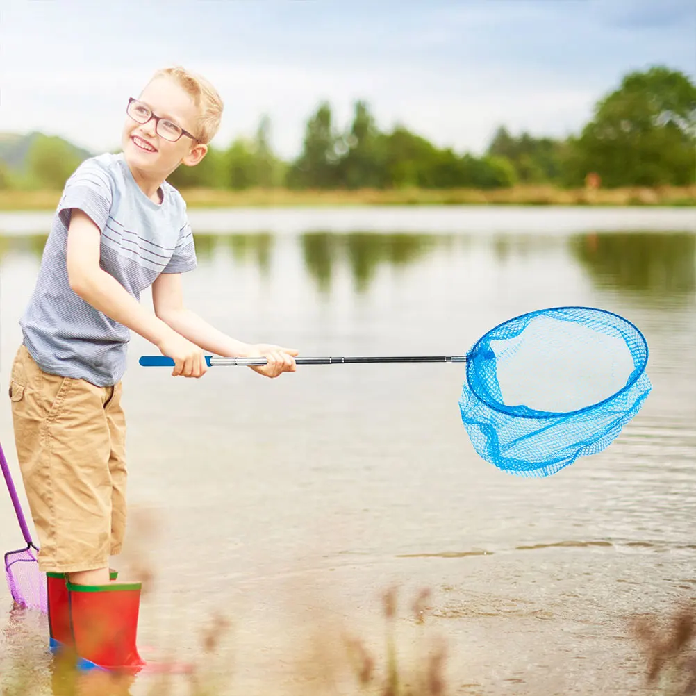

4 Pcs Children's Fishing Net Telescopic Butterfly Colored Nets Outdoor Toys Catcher