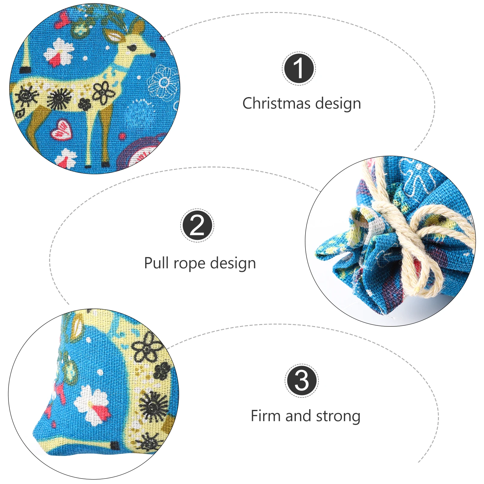

12 Pcs Christmas Goodie Bag Gift Cloth and Linen Bags Candy Accessories Storage Miss