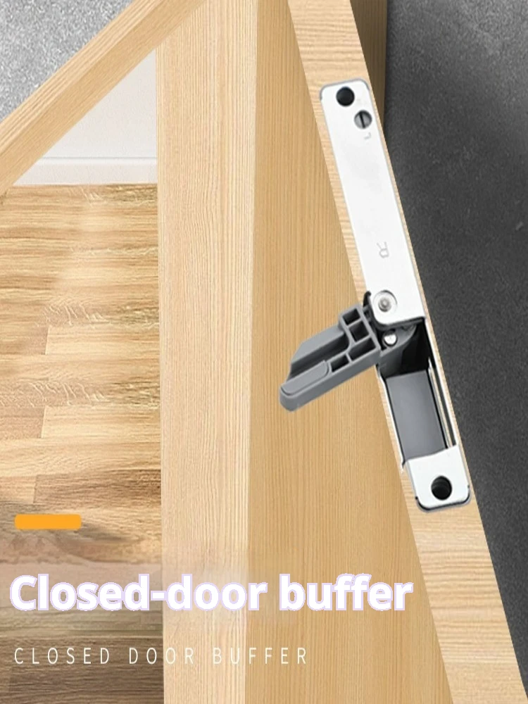 Invisible Hydraulic Room Damping Buffer Hidden Household Closing Device Silent Concealed Door Closer Anti Pinch Handle