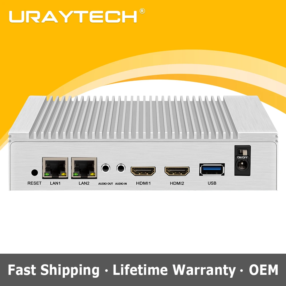 URayTech 4K 60fps IP-камера декодер с двойным выходом HDMI, декодер потоковой передачи видео для преобразования RTSP RTMP SRT ONVIF HLS UDP