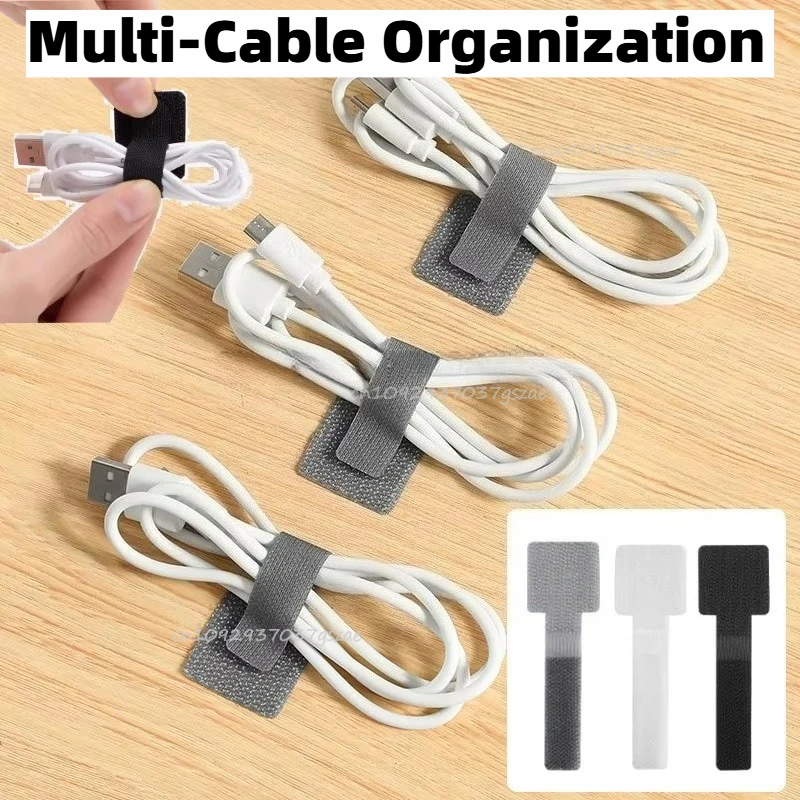 Cable Tie Fixing Clip Hook and Loop No Trace Left  Cable Ties Tie Strap Wire Fixing Reusable & Reopenable Strong Adhesion