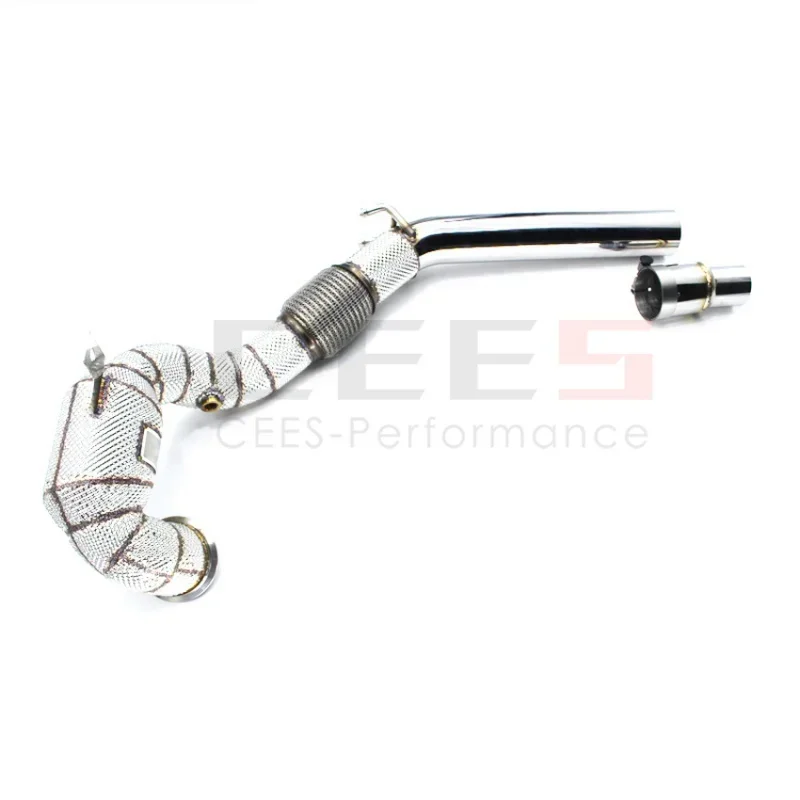 Section High flow Pipes branch downpipe Exhaust Pipe with for VW golf 7