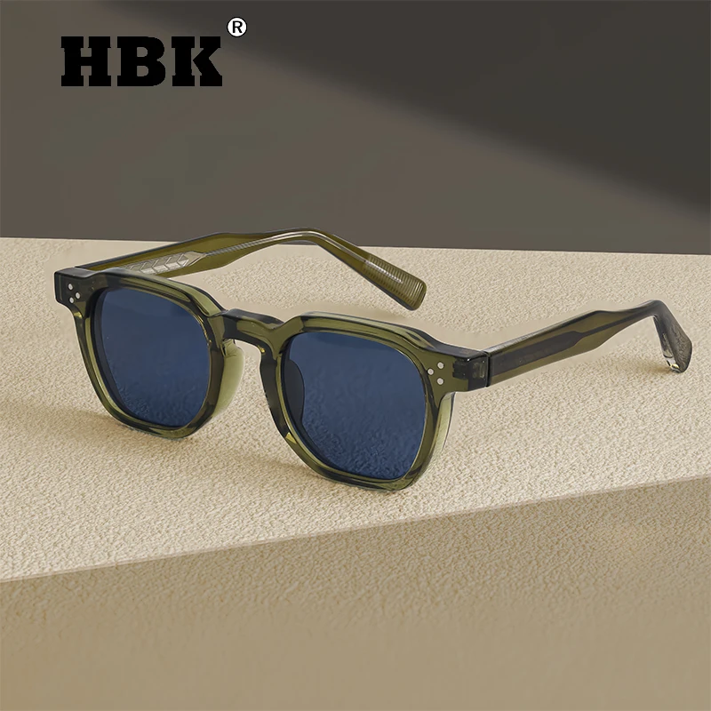 

HBK New Square Vintage Sunglasses Men Square Fashion Punk Sun Glasses for Women Outdoor Travel Driving Beach Eyewear UV400