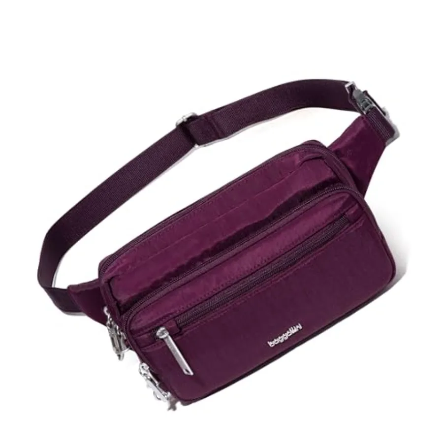 

Securtex Anti-theft Belt Bag 8.8"x5.5" Crossbody Fanny Pack for Women RFID Wallet Locking Zipper Travel Purse