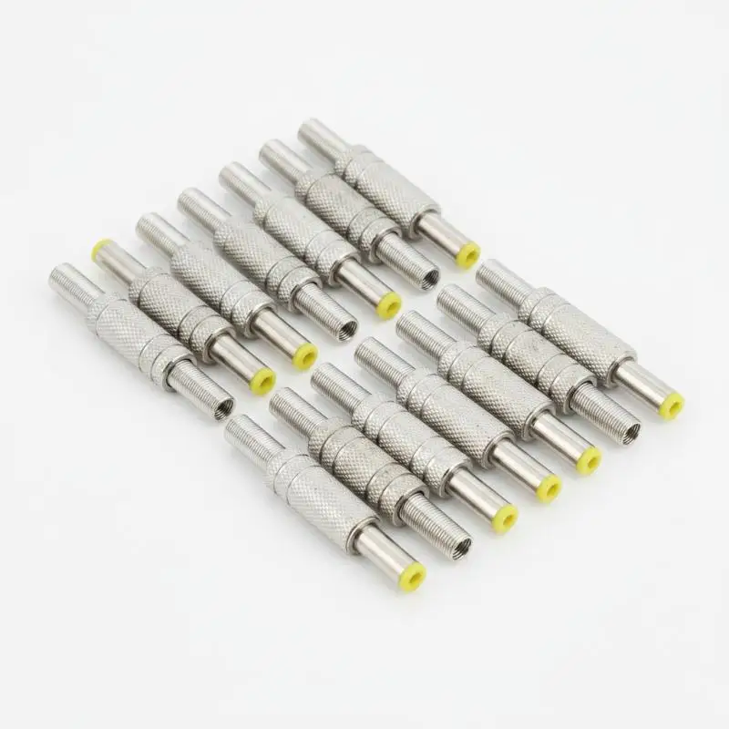 10Pcs 55x21mm 55x25mm Durable Metal DC Power Plugs Jack Connector For DIY Electronics Repair Projects Power Wiring Projects