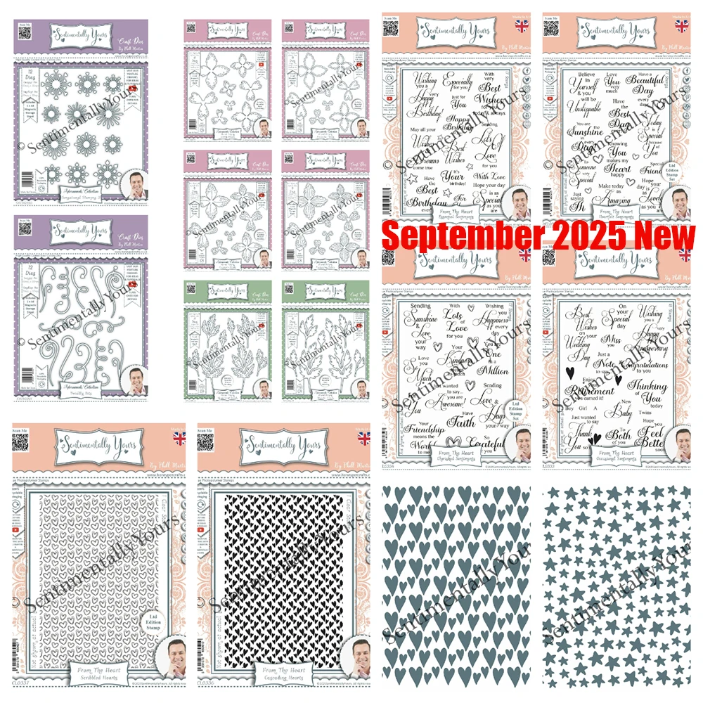 

Hearts Four-Leaf Clover Petals Twiddly Bits Metal Cutting Dies Stamps DIY Scrapbook Album Calendar Handmade 2025 September New