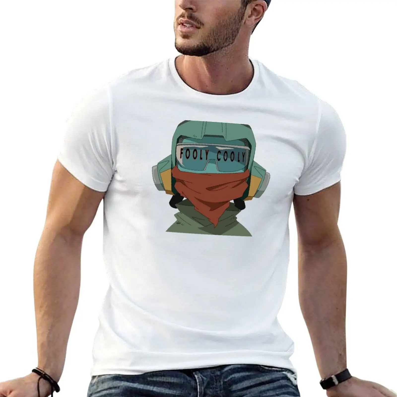 FLCL Canti T-Shirt summer shirt blue archive heavy weight t shirts for men