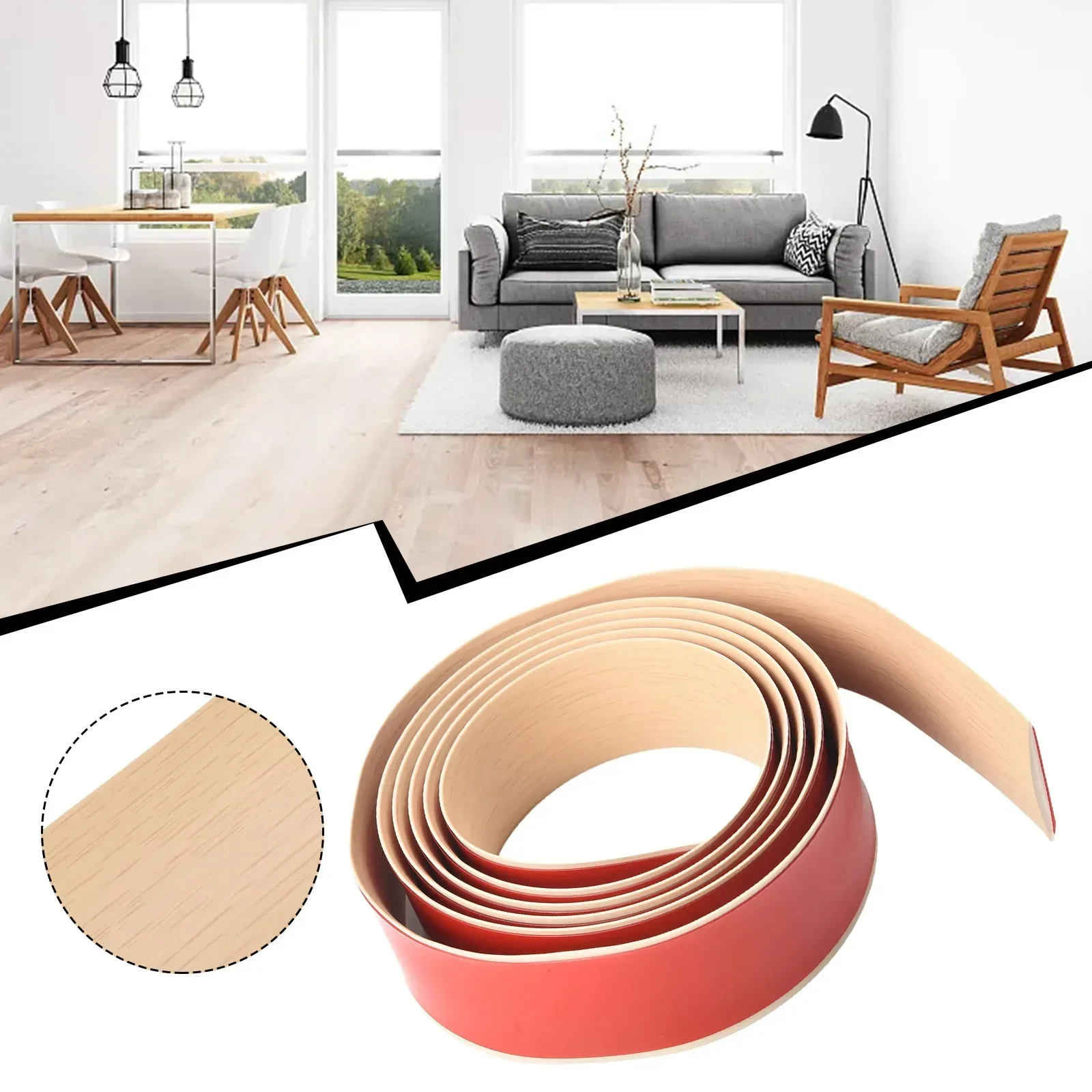 

Self Adhesive PVC Flat Floor Transition Strip Laminate Floor Door Divider Strip Adjustable Door Bottom Seal Strip Weatherstrip