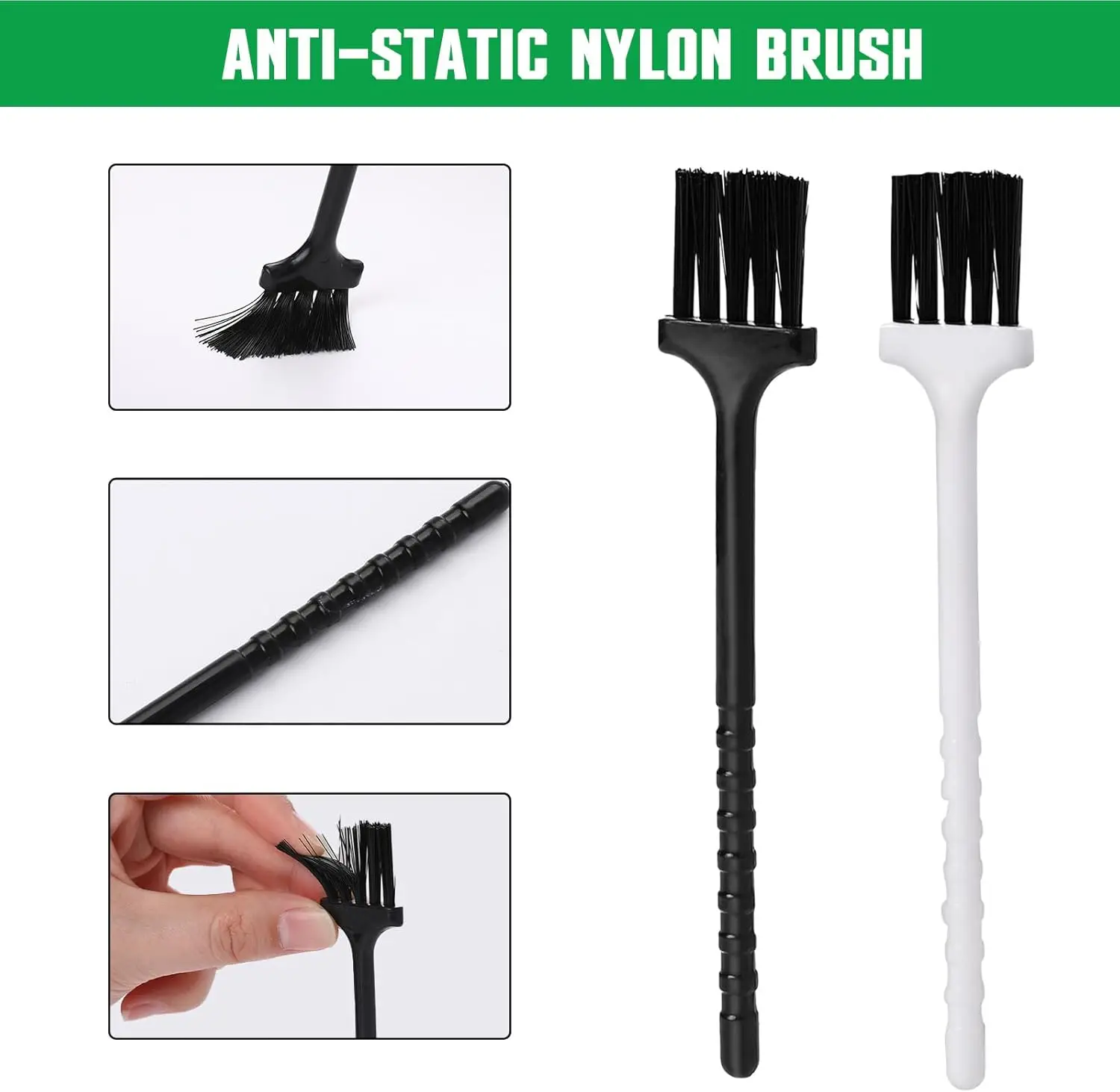 1 набор инструментов для снятия клавишных колпачков, 2 съемника клавиш из нержавеющей стали с 2 щетками для клавиатуры для механической клавиатуры.