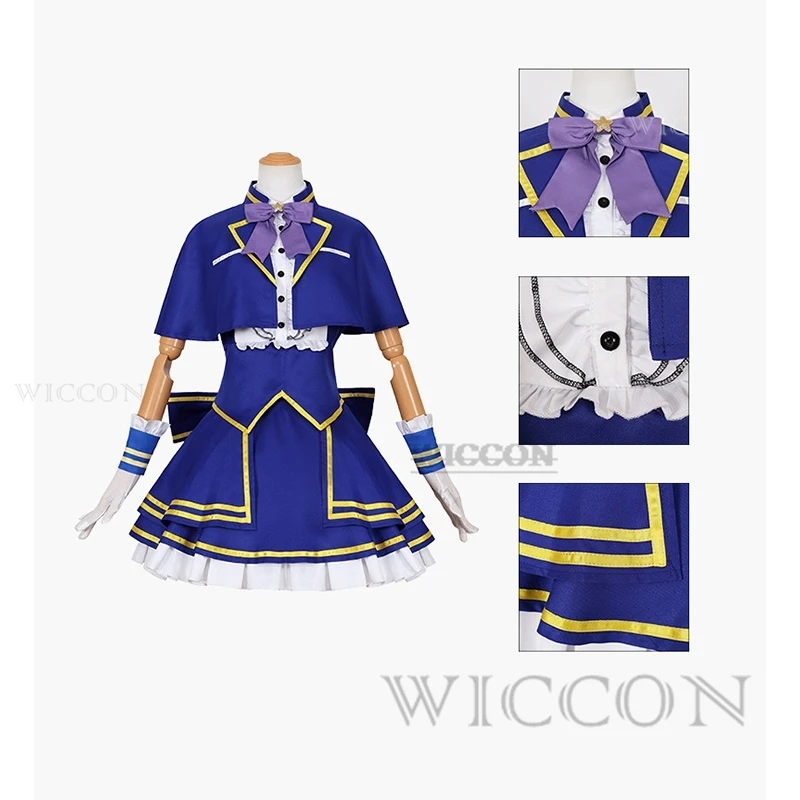 

Anime Pripara Manaka Laala Cosplay Costume SoLaMi Smile cosplay Blue Lolita Dress Uniform Woman Kawaii Masquerade Ball Suit