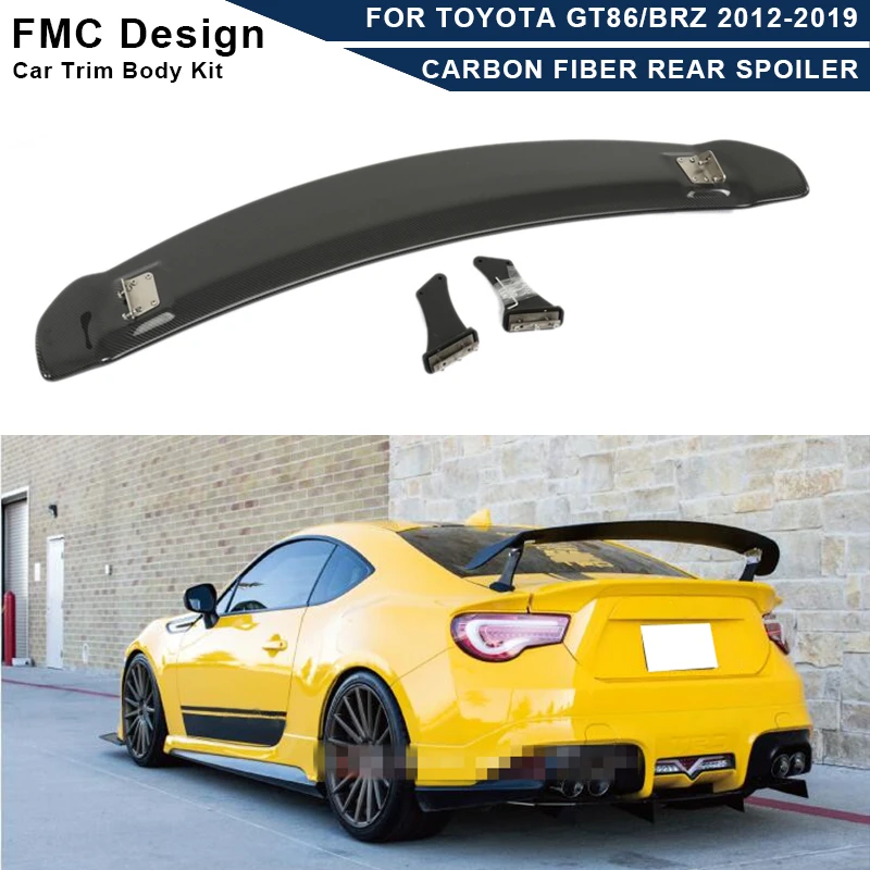 

For Toyota GT86 BRZ ZN6 ZC6 ZD6 2012-2019 Carbon Fiber Car Rear Trunk Spoiler Rear Wing Tail Wing Parts Body kit