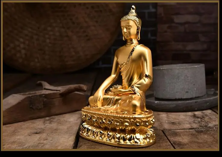 Imagem -02 - Suprimentos Budistas Proteção Eficaz Buddha Budismo Phra Sompo Sambo Cartões Buda Gilding Latão Estátua 21 Centímetros Atacado