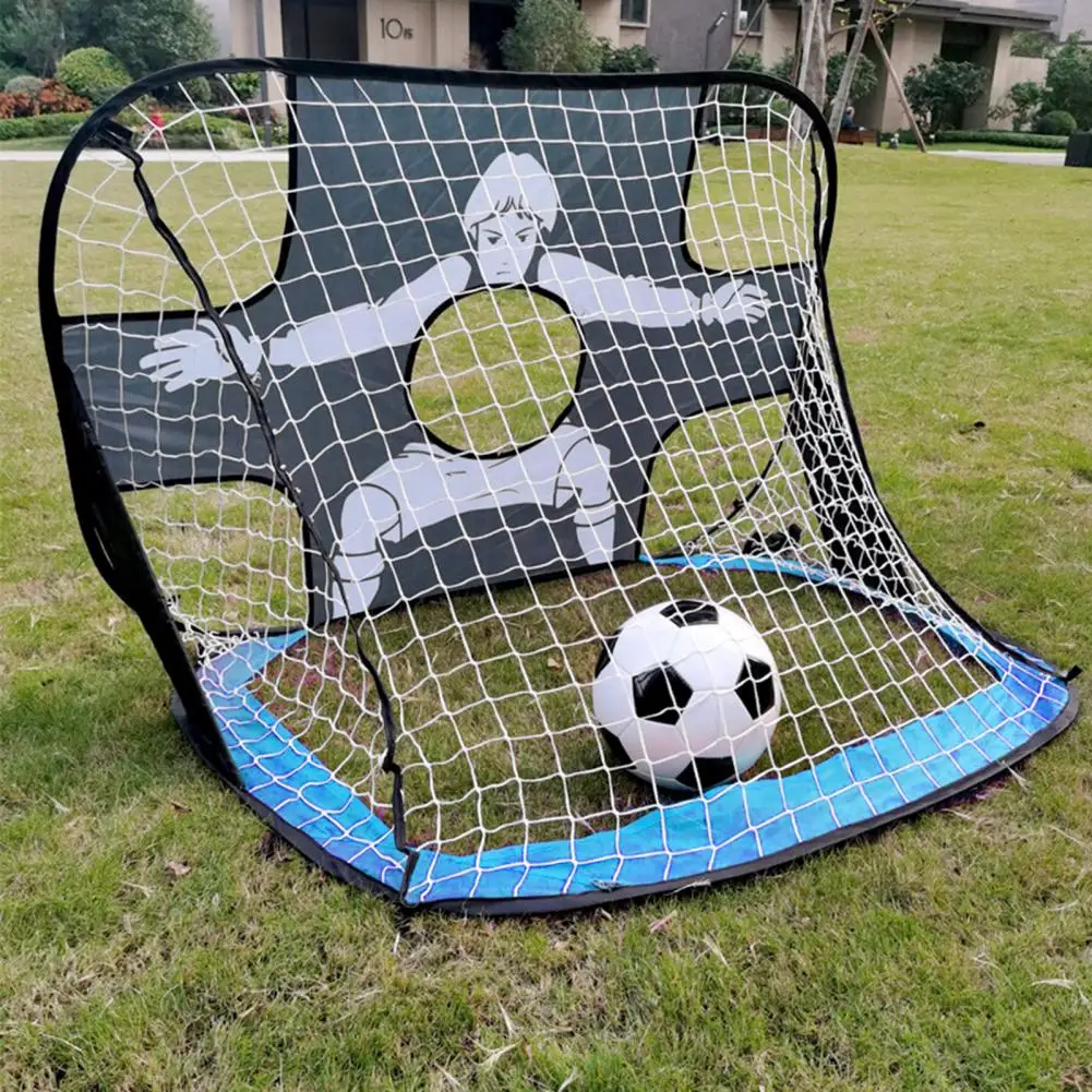 Football Goal  Compact Good Resilience Quick Set Up  Collapsible Soccer Game Goal Net Sports Supply