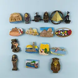 Africa Egypt Morocco Refrigerator Sticker Laos Bhutan Mauritius city travel souvenirs fridge magnet for home decoration