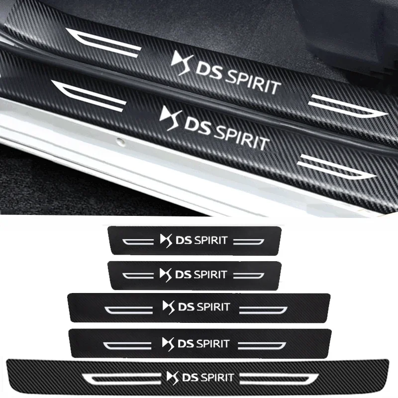 Carbon Fiber Car Door Sill Threshold Stickers for Citroen DS SPIRIT DS5 Berlingo C4L Xsara DS3 C3 DS4 C2 Saxo Picasso Elysee