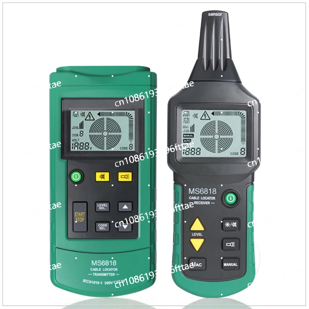 Metal Pipe Locator Detector Tester Line Tracker Voltage 12~400V Transmitter MS6818 Portable Professional Wire Cable Tracker