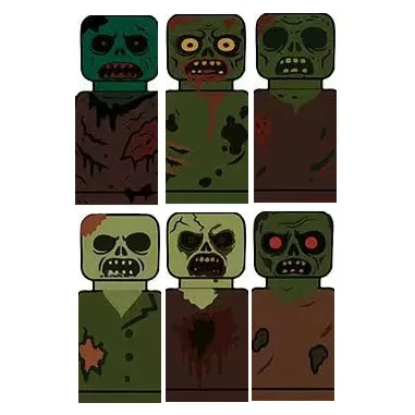 MOC City Zombies Figuren Bausteine Halloween Soldaten Doktor Biochemischer Anzug Giftige Schadstoffe Schild Bausteine Spielzeug Kinder Geschenk