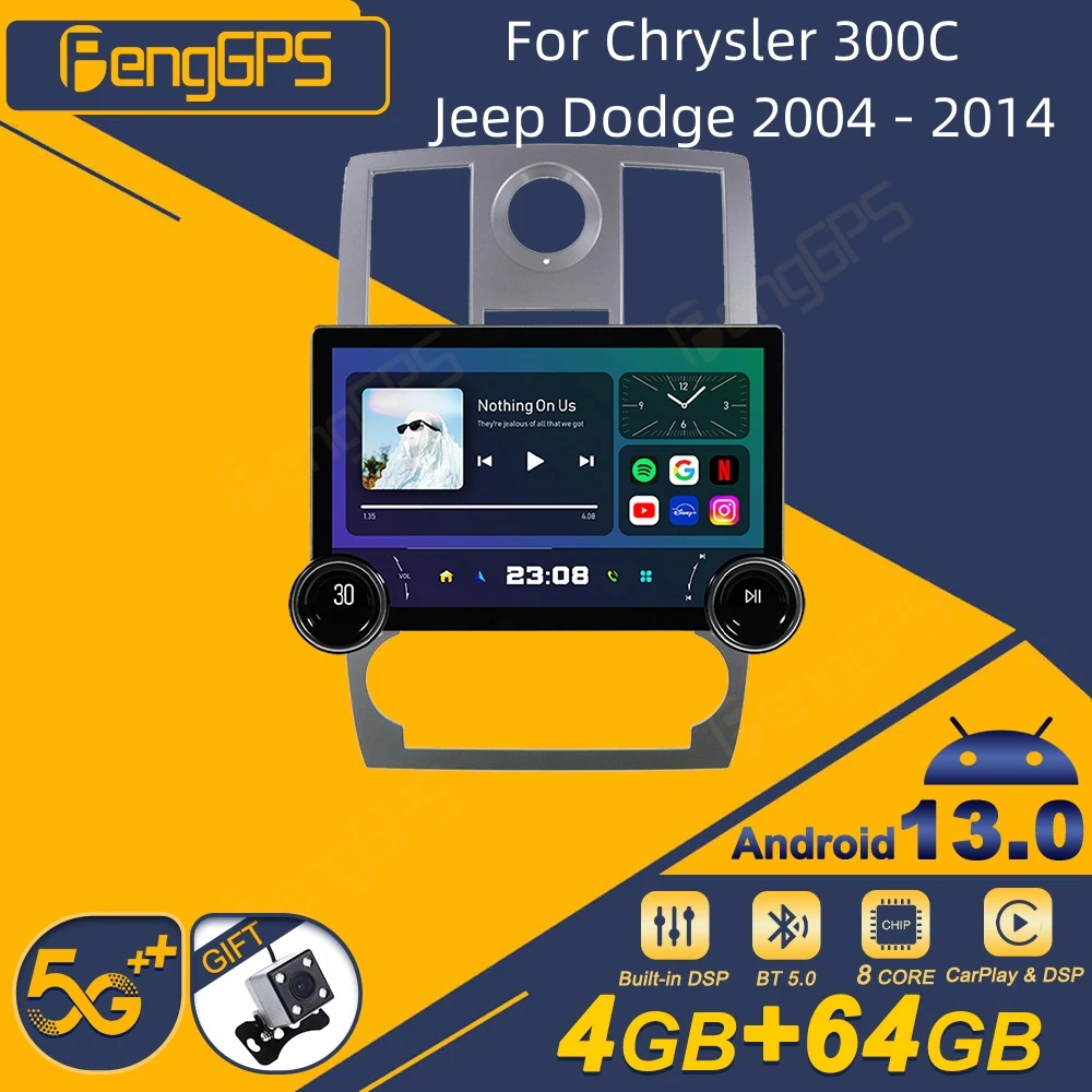 

For Chrysler 300C Jeep Dodge 2004 - 2014 Car Radio Wireless Carplay Android Auto Intelligent System Multimedia Player Stereo GPS