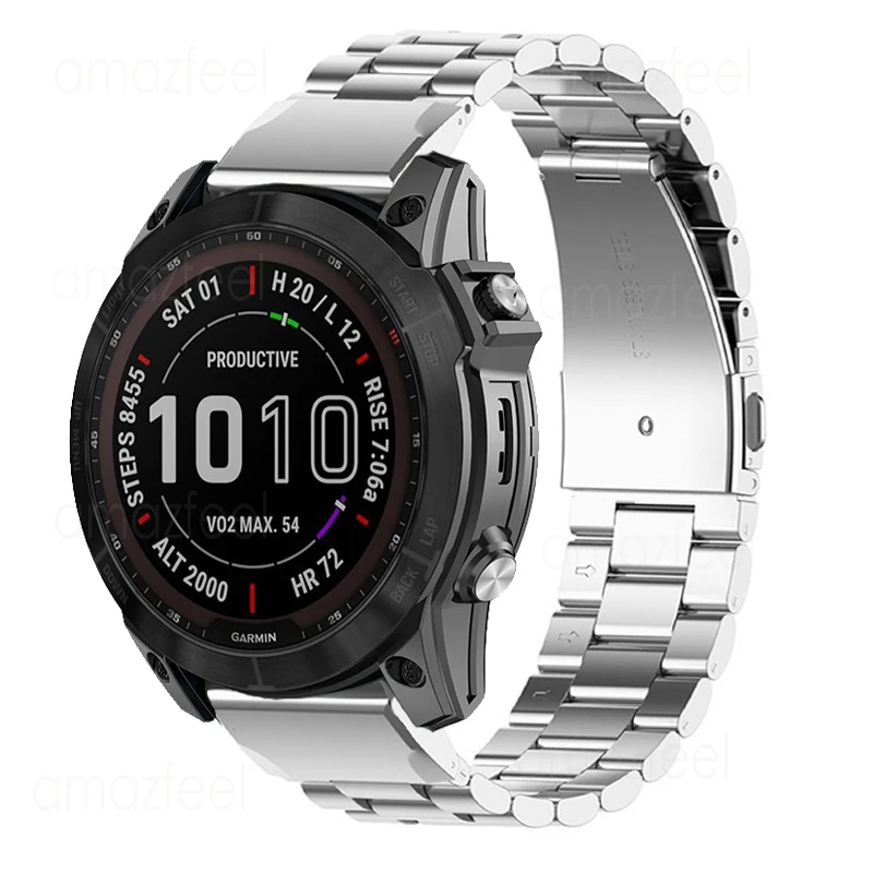 Cinturino in metallo da 26 mm per cinturino in acciaio inossidabile Garmin Fenix 8 51 mm per braccialetto Garmin Fenix 7X/6X Pro/5X Plus/Enduro3 Quick Fit