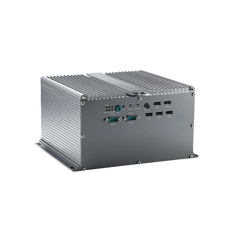 Intel  Atom D2550 Fanless   Embedde BOX PC Industrial Computer  2LAN 10COM  6USB 10*RS232 With 2*PCI expansion slo