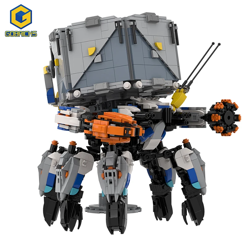 Moc Horizon Zero Dawned Shell Walker Wide-Headed Beast Bricks Building Blocks Game Action Figure Mech Monster Dragon Toys Gifts