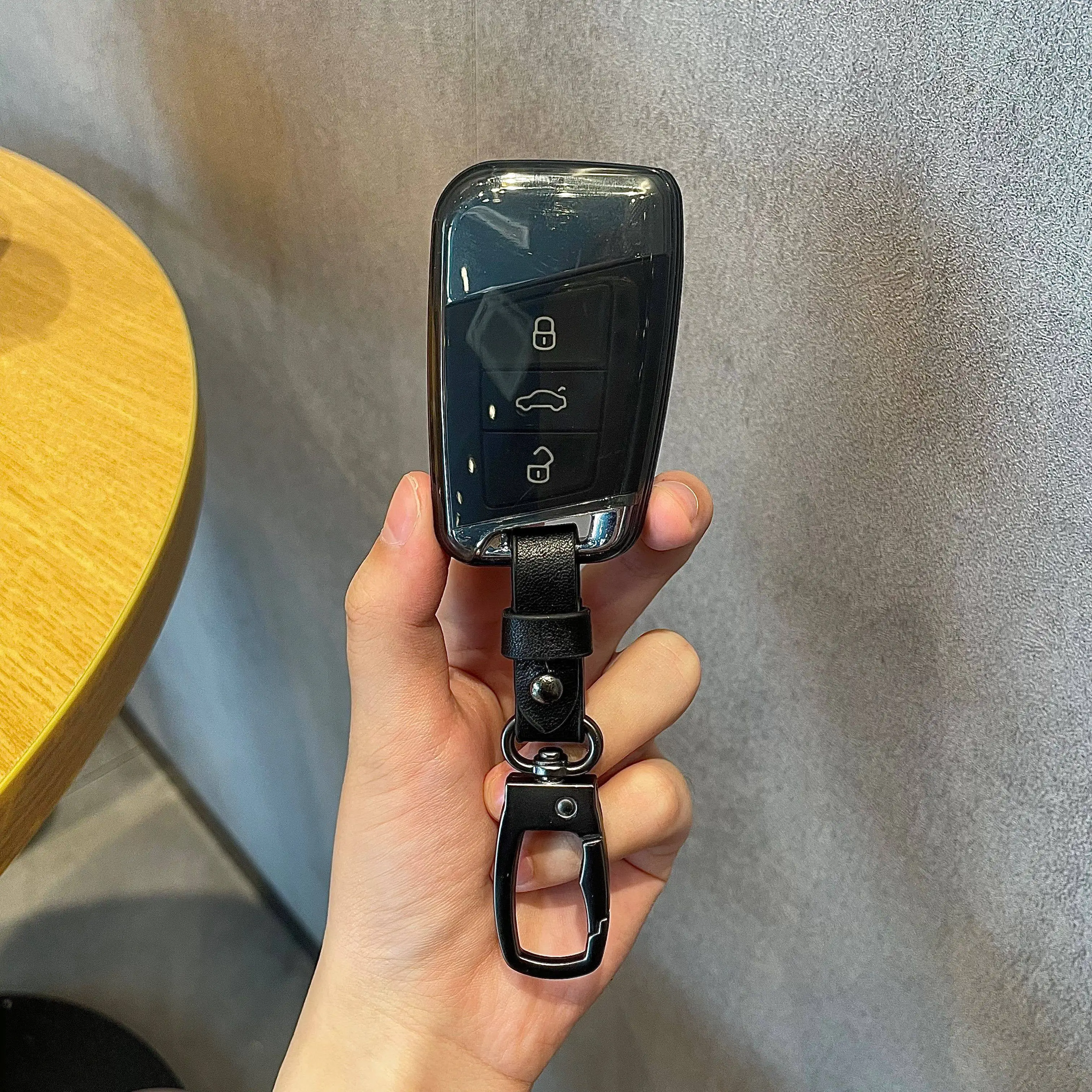 Nano Schwarz TPU für Volkswagen für VW für Magotan B8 Superb Skoda A7 Passat Fernbedienung Auto Schlüssel Fall Abdeckung Fob Schlüsselring schlüssel Schutz