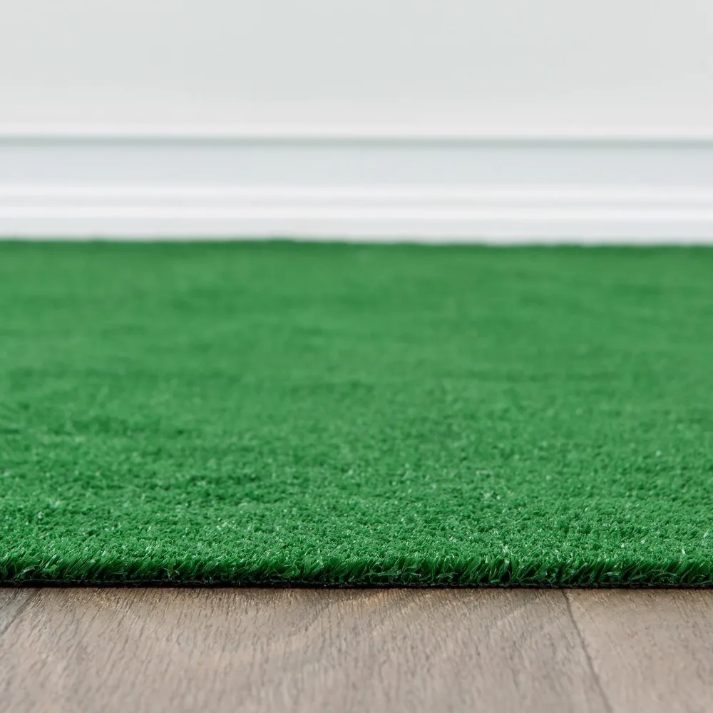 Artificial Turf Solid Grass for Backyard, Garden, Patio, Balcony, Garage, Deck Indoor Outdoor Area Rug 5' x 7' Green