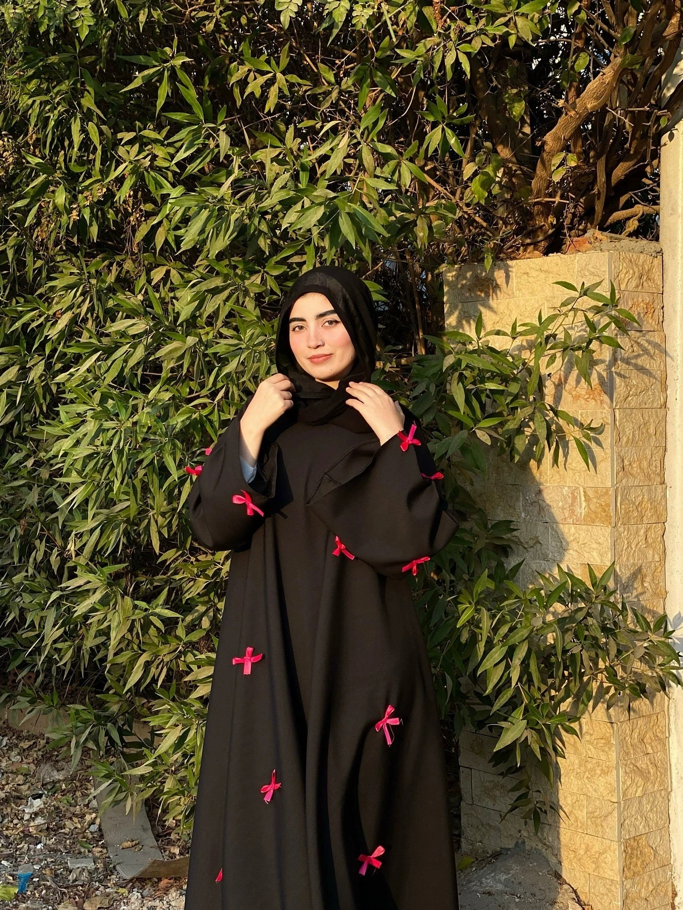 Islamic New Ramadan Saudi Arabia Middle East Arab Women's Clothing Muslim Fashion Bow Loose Robe Dress