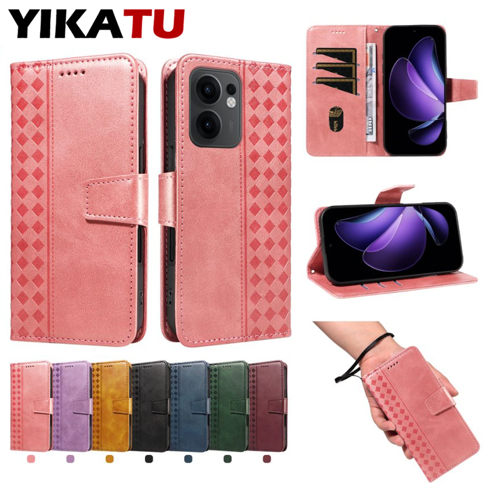 

Wallet Case For OPPO Realme V60 Pro V23 V11 P1 Note 50 5G Narzo N63 4G 70 50A Prime GT NEO6 GT 6T 6 Reno 8 Lite 7 13 12F 12 11F