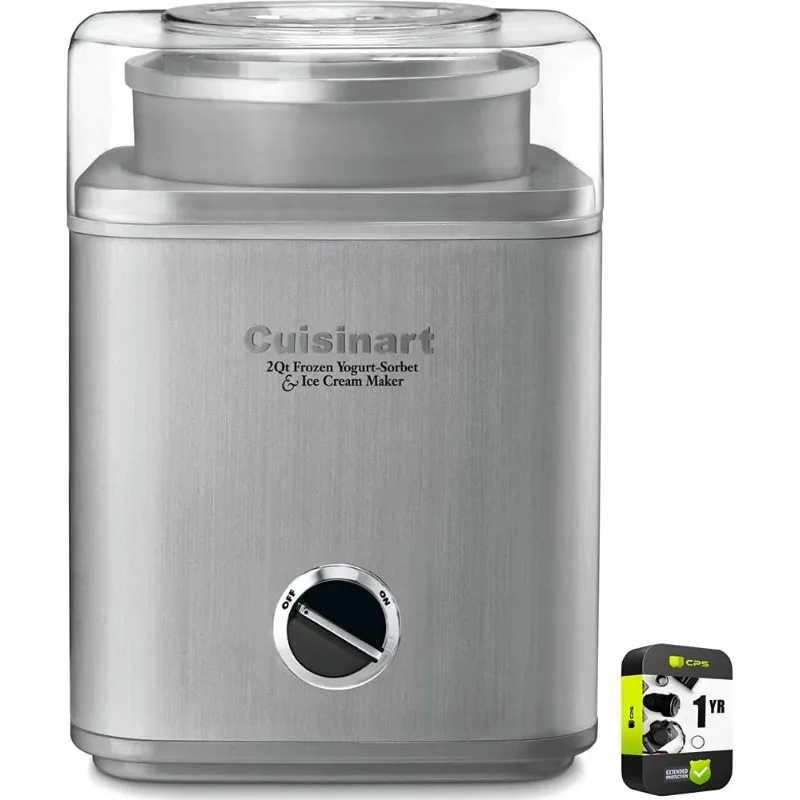 

ICE-30BCP1 Pure Indulgence 2 Quart Frozen Yogurt-Sorbet & Ice Cream Maker Bundle with 1 YR CPS Enhanced Protection Pack