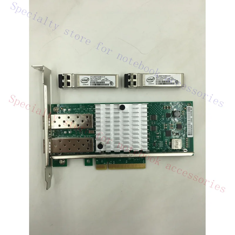A+ FOR NEW Intel/Dell X520-DA2 82599ES E10G42BTDA+2PC Intel FTLX8571D3BCV E10GSFPSR