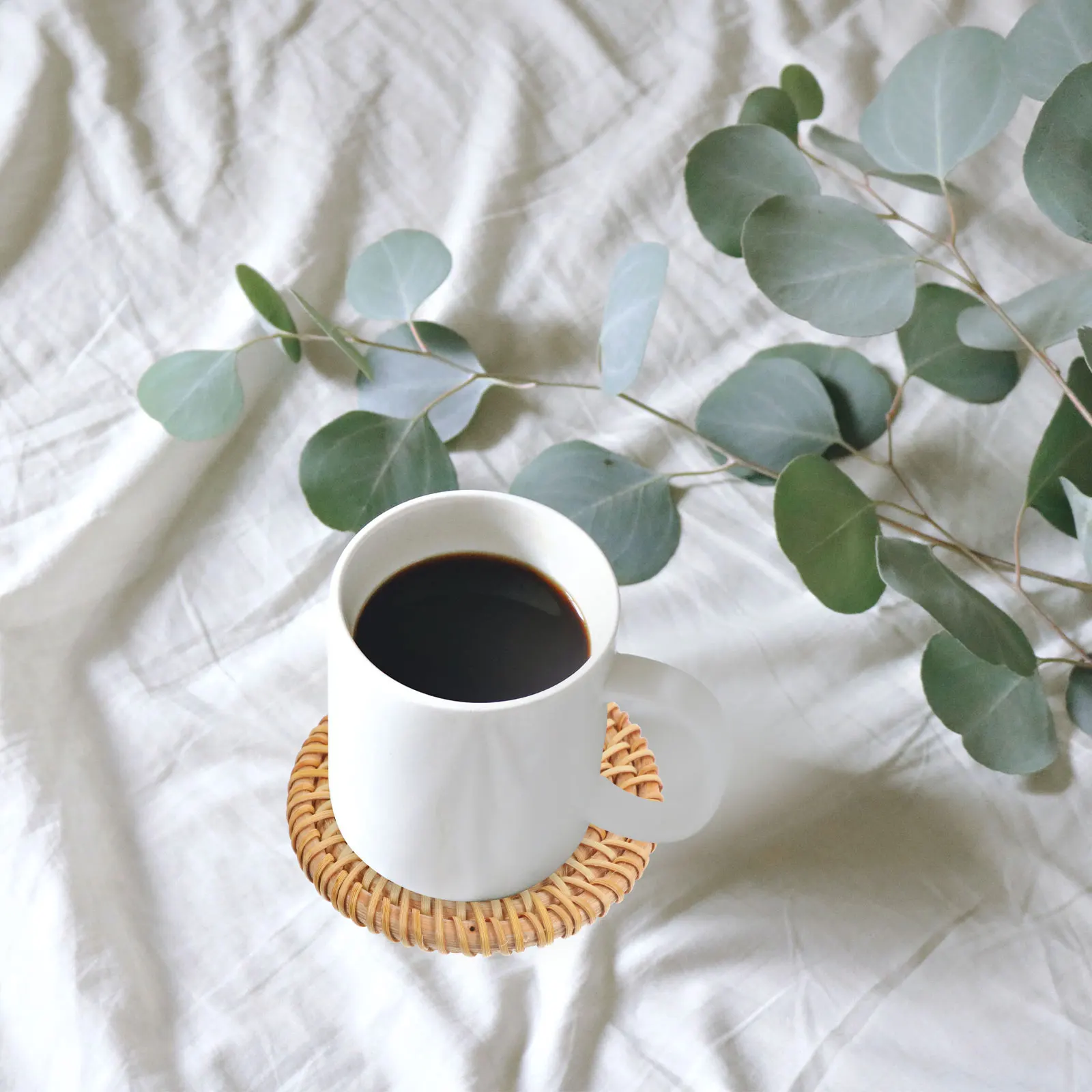 

6pcs Rattan Coasters Round Woven Cup Mat Natural Insulated Heat Resistant Hot Dishes Pad For Kitchen Dining Table Home Decor