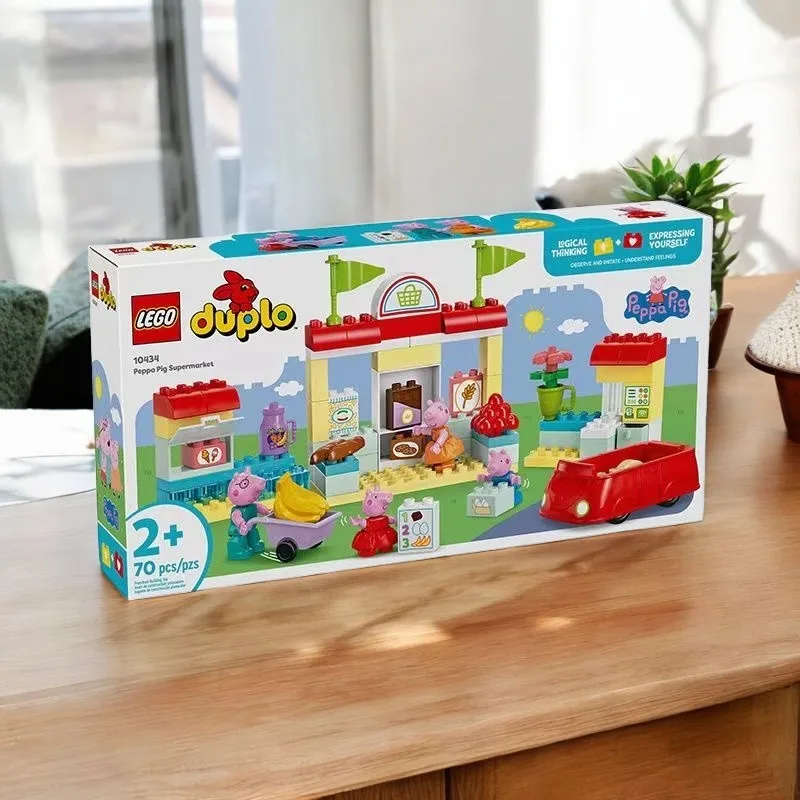 LEGO-juguete de supermercado Debao Peppa Pig para niños, conjunto creativo para construir, juguete para ayudar a desarrollar habilidades motoras finas, 10434