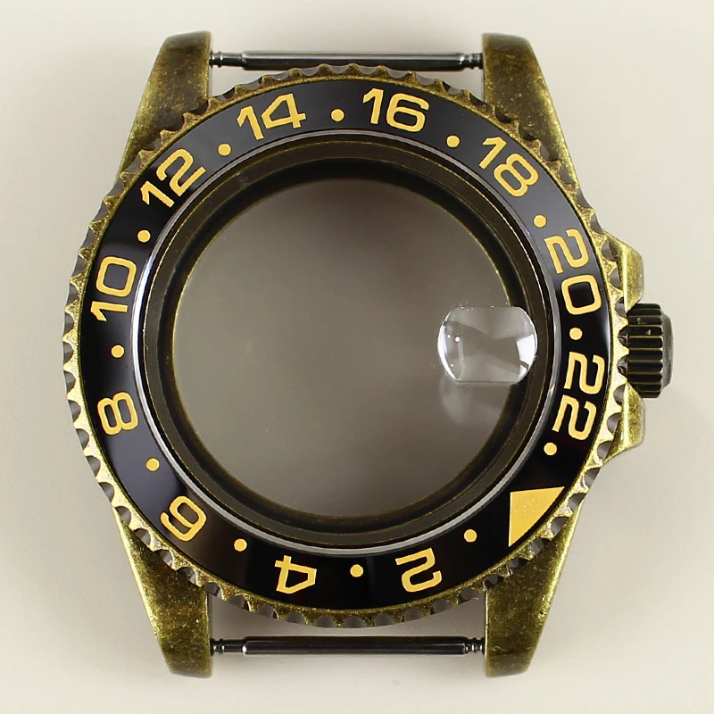 Bronze Retro 40mm 200 Diving Watch Case 316L Stainless Steel For NH35 NH36 NH34/38 4R36 Movement Top Waterproof Sapphire Crystal