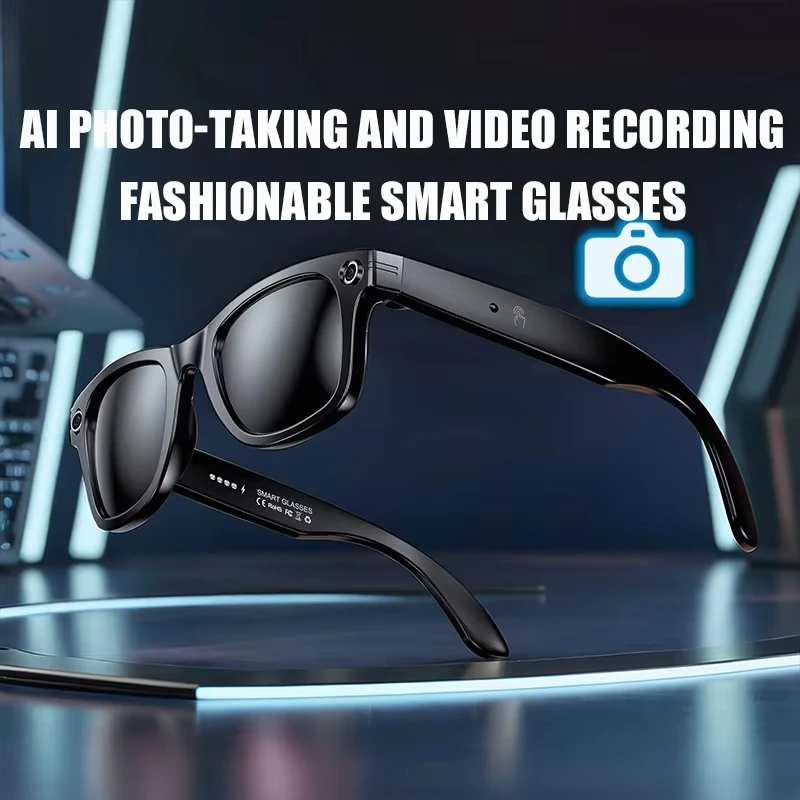 

Умные Bluetooth-очки для съемки Ai, камера высокой четкости, фото-видеокамера для распознавания вызовов, перевод