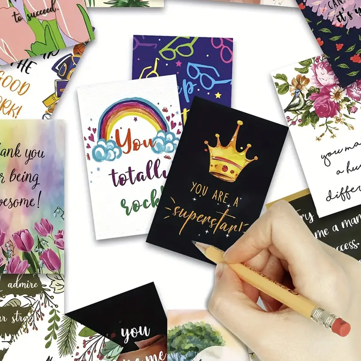 72-teilige positive Affirmationskarten, inspirierende und Ermutigungskarten für Damen und Herren, tägliche Affirmationskarten – Detail 5