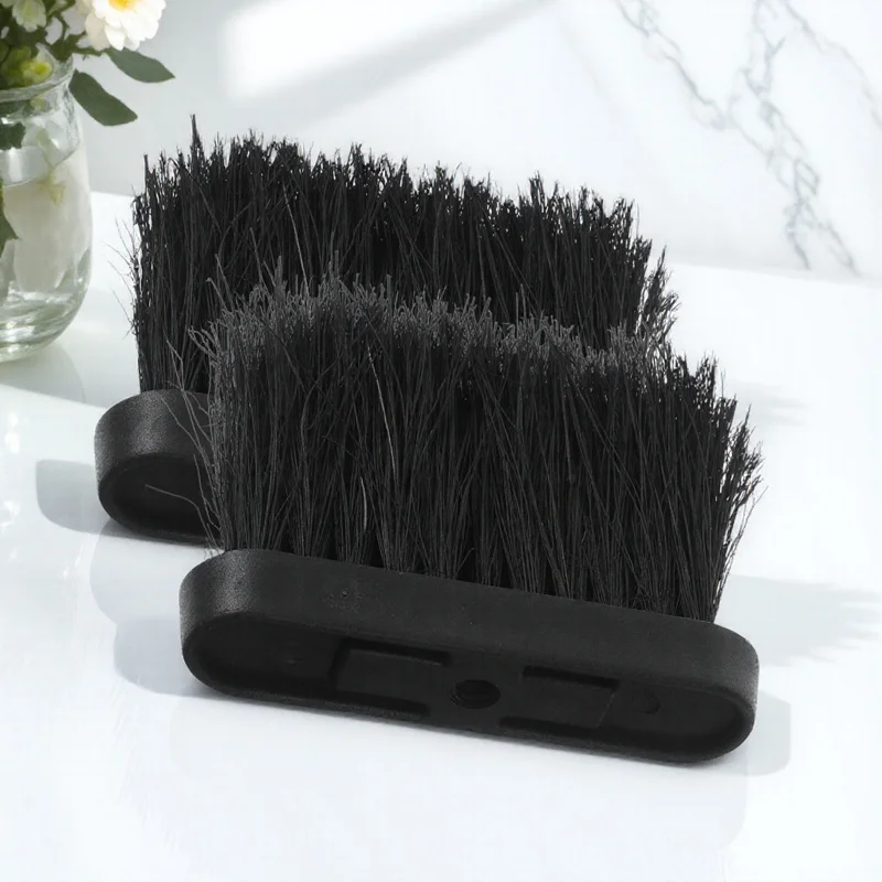 2pcs Fireplace Cleaning Replacement Head Dense Bristles Ash Coal Dust Removal Tool For Fireplace Fire Pit Cabinet
