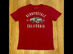 Aeropostale T Shirt Xs Mens 1987 California Red